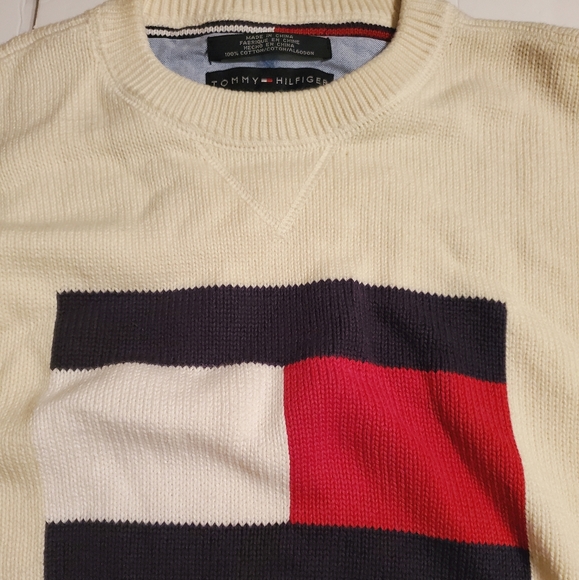 Tommy Hilfiger Retro 90's Logo Sweater XL - Picture 2 of 5